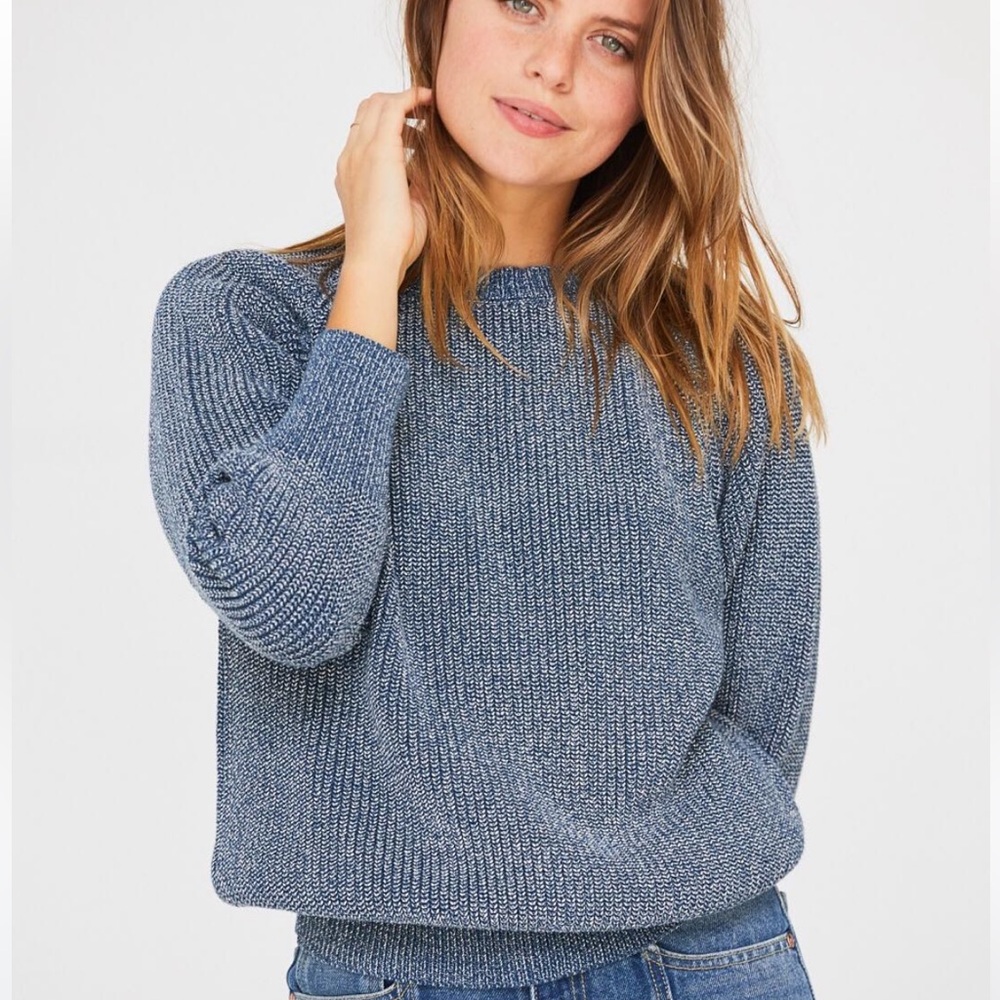 Esby Andy Vintage Fisherman sweater - Denim Blue Sz S